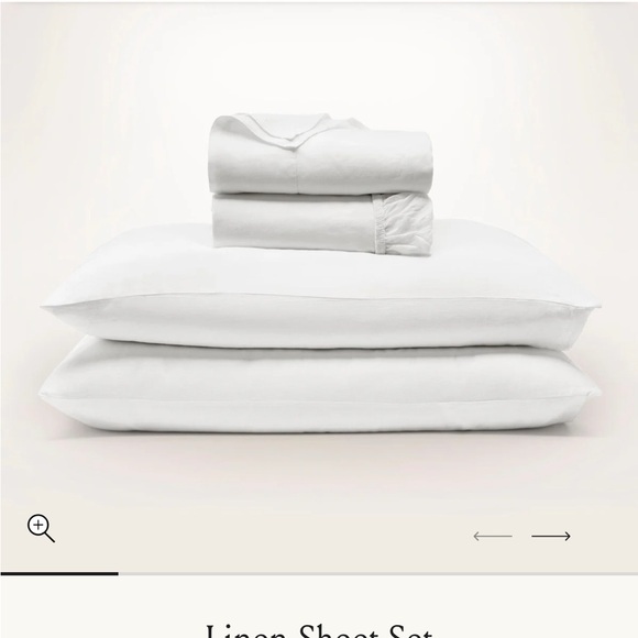 Boll & Branch luxe White Linen Sheet Set